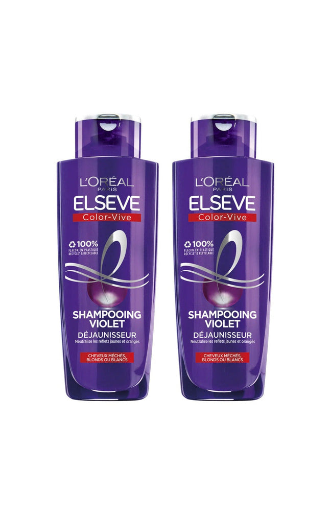 2 shampoings déjaunisseur - Cheveux blonds, blancs ou méchés - 200 ml