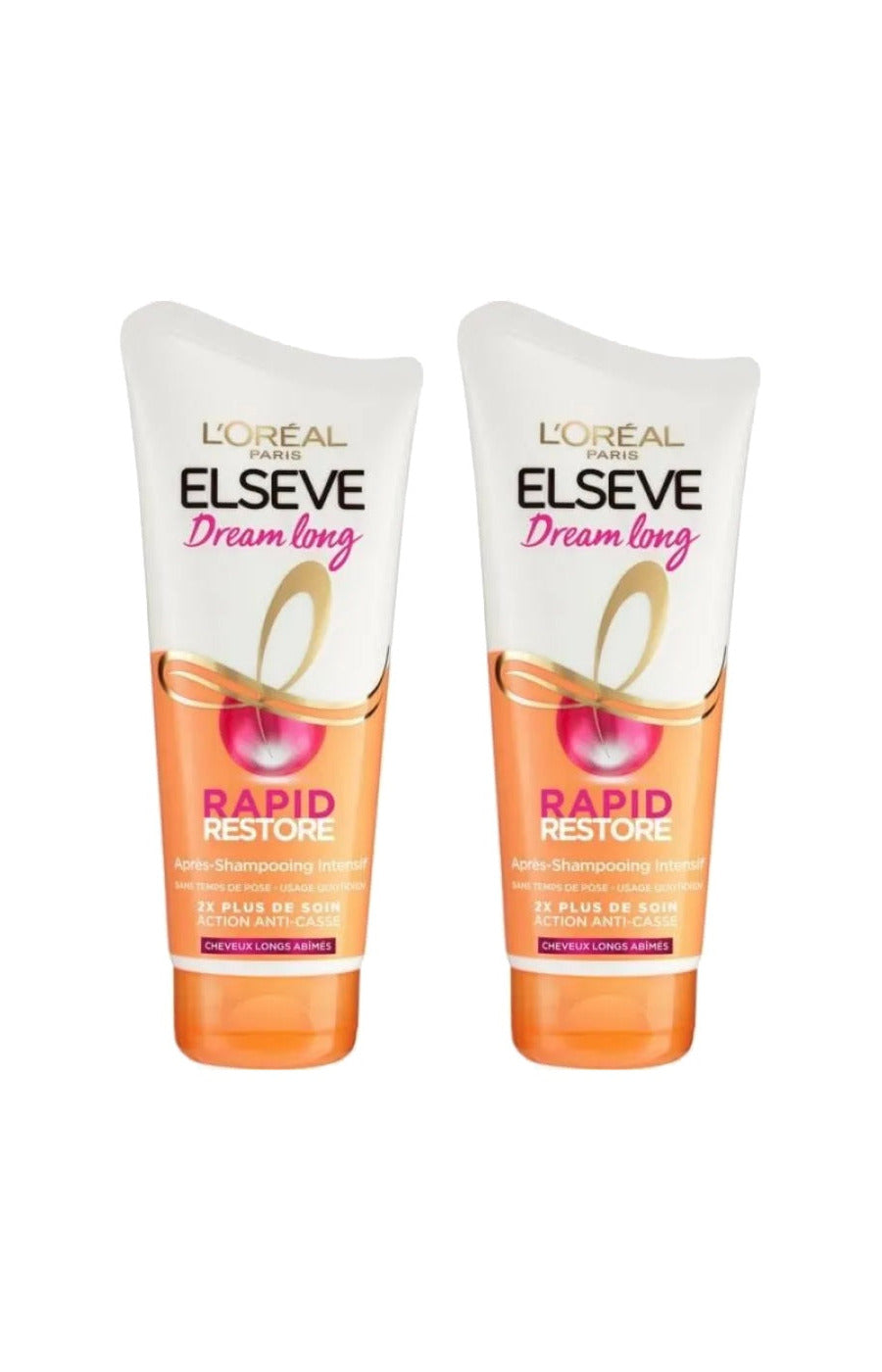 2 après-shampoings anti-casse - Acide aminé & huile de ricin - Cheveux longs & abîmés - 180 ml