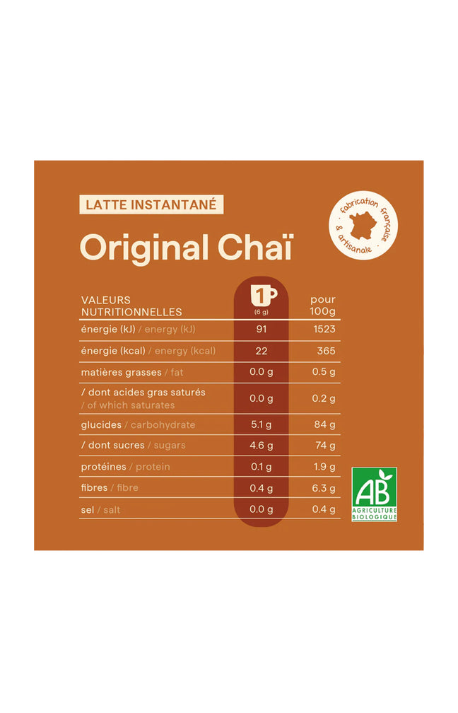 Poudre Chaï bio - Original chaï - 125 g
