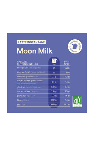 Poudre Moon Milk bio - Vanille & ashwagandha - 125 g