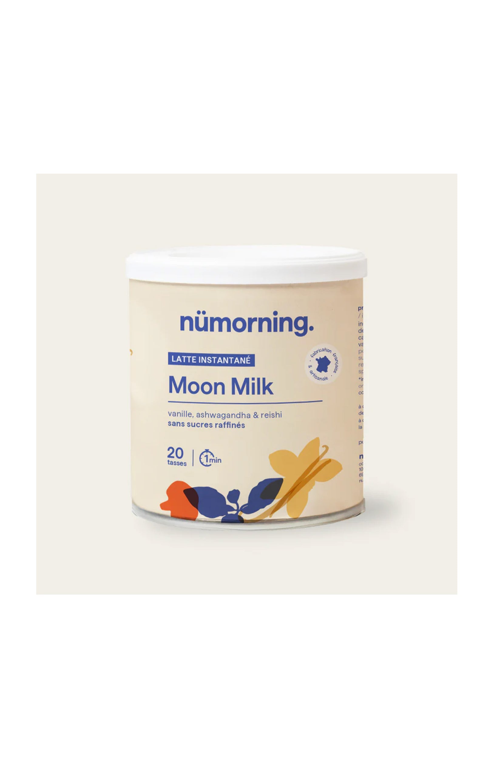 Poudre Moon Milk bio - Vanille & ashwagandha - 125 g