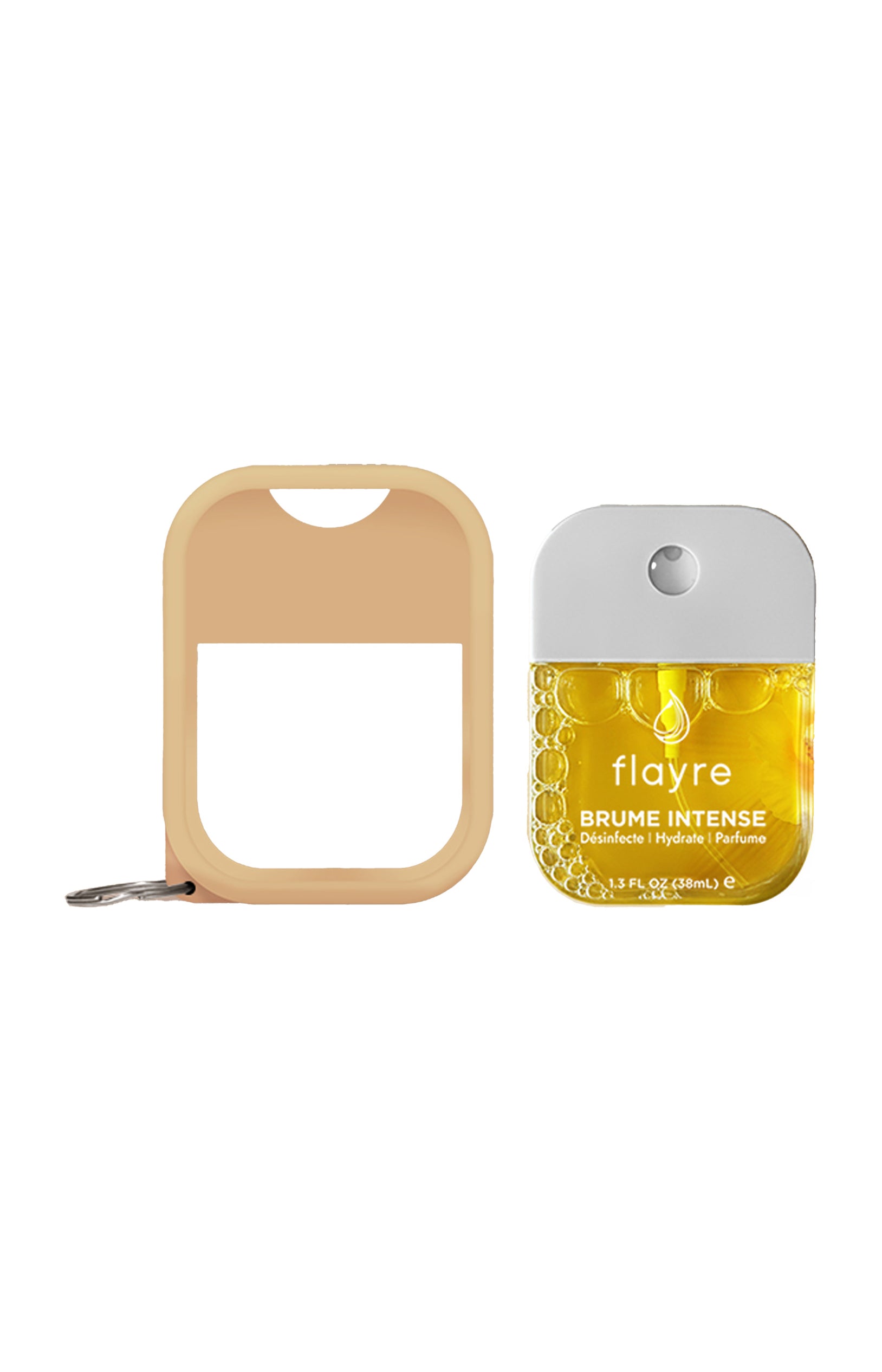 Spray désinfectant mains & étui beige - Vanille ambrée