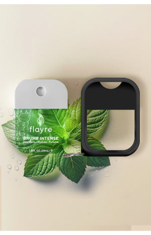 Spray désinfectant mains & étui noir - Menthe givrée