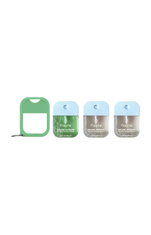 Sprays désinfectants mains & étui vert - Pack fraîcheur tropicale