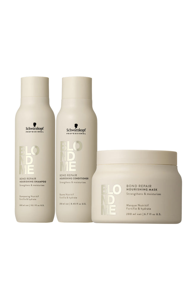 Shampoing, baume & masque nutritifs BlondMe