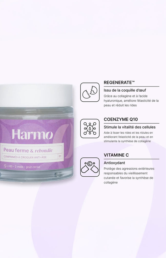 Comprimés à croquer anti-âge - Coenzyme Q10 & vitamine C - Cerise - 2 mois