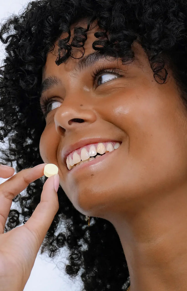 Comprimés à croquer hydratant - Acide hyaluronique & vitamine E - Pêche - 2 mois