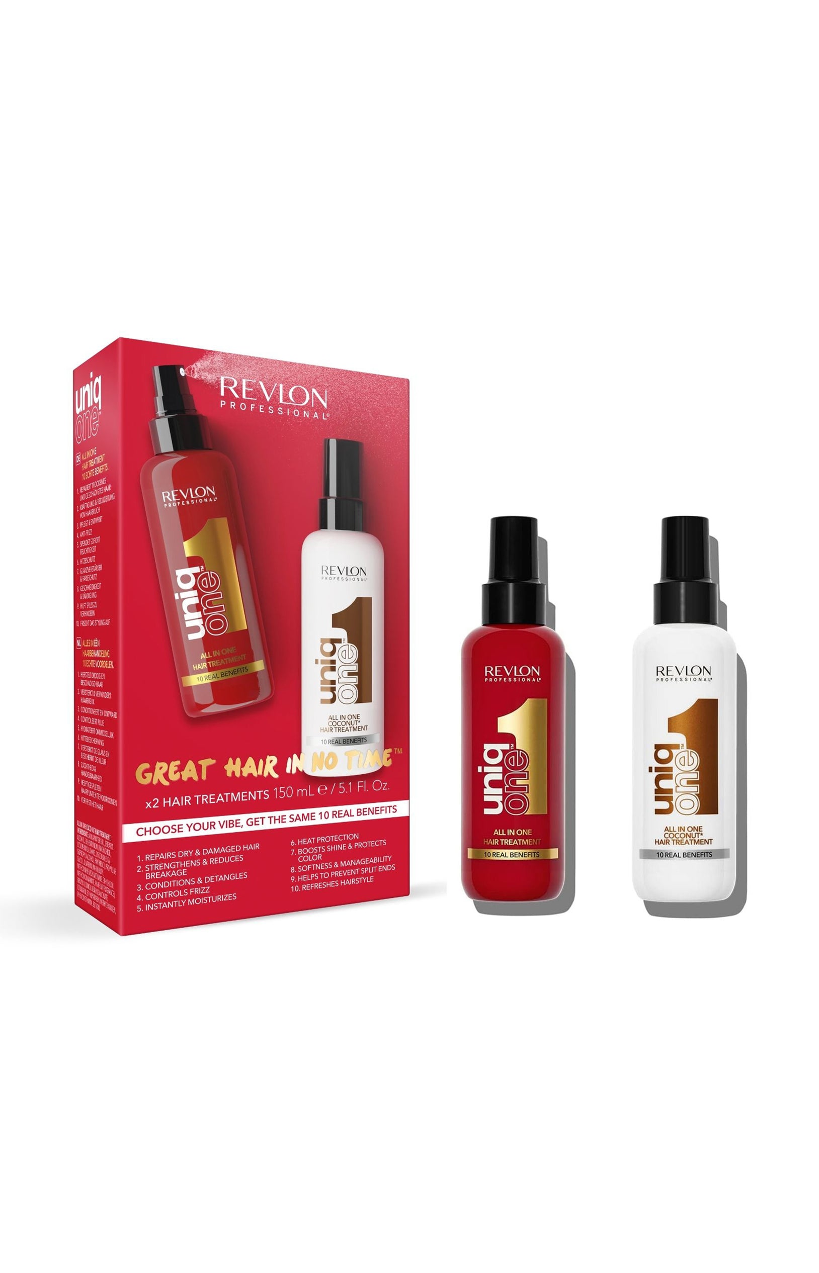 Coffret UniqOne - Duo de soin capillaire Classique 150 ml & Coco 150 ml