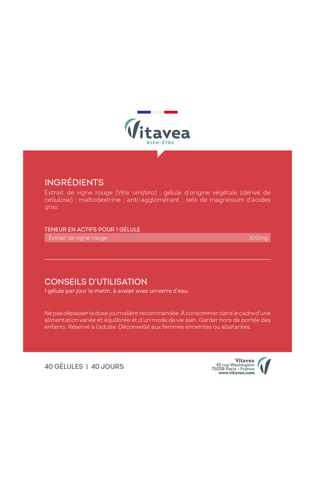 Cure circulation sanguine - Vigne rouge - 4 mois