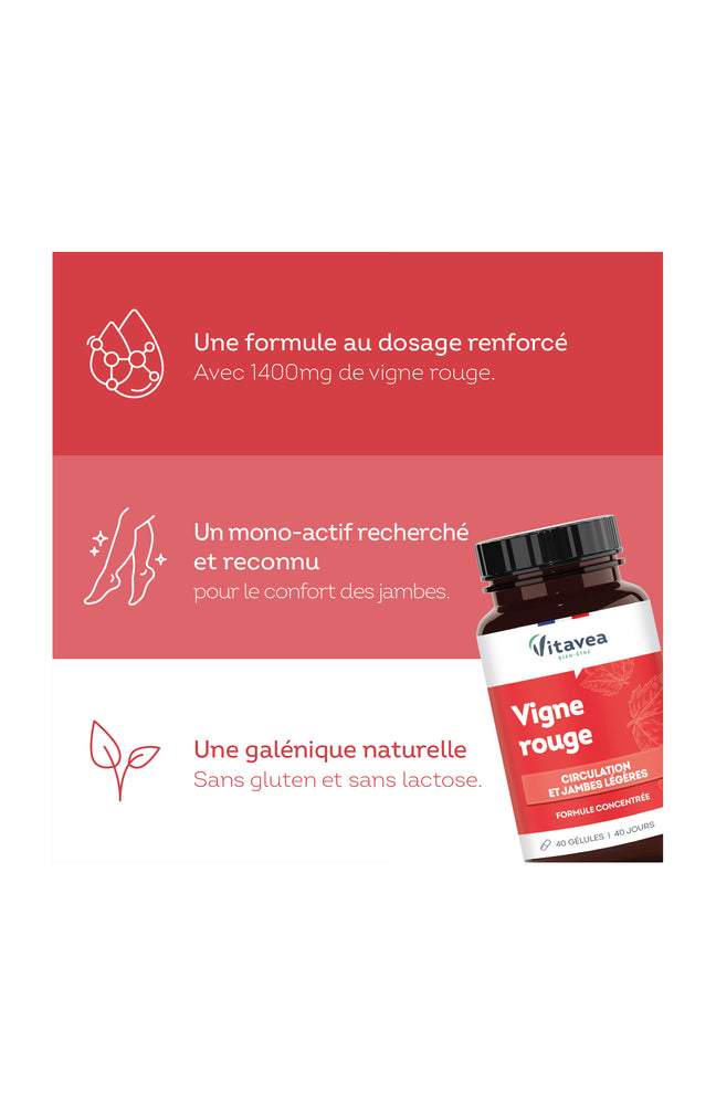 Cure circulation sanguine - Vigne rouge - 4 mois