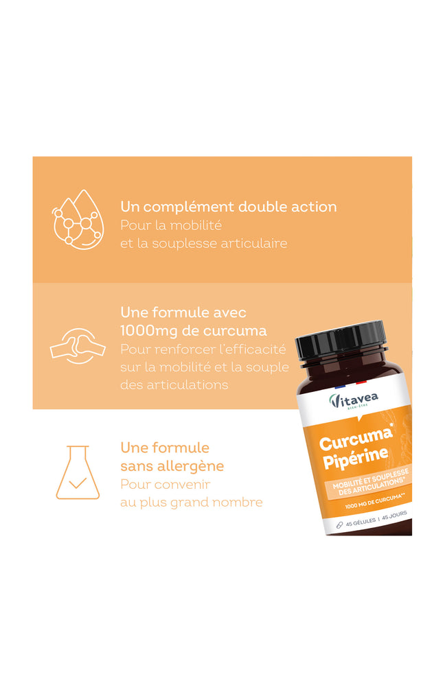 Cure souplesse - Curcuma pipérine - 135 jours