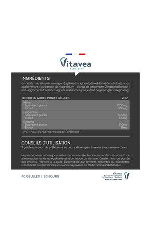 Tonifiants sexuels intenses - Maca & gingembre - Homme - 2 mois