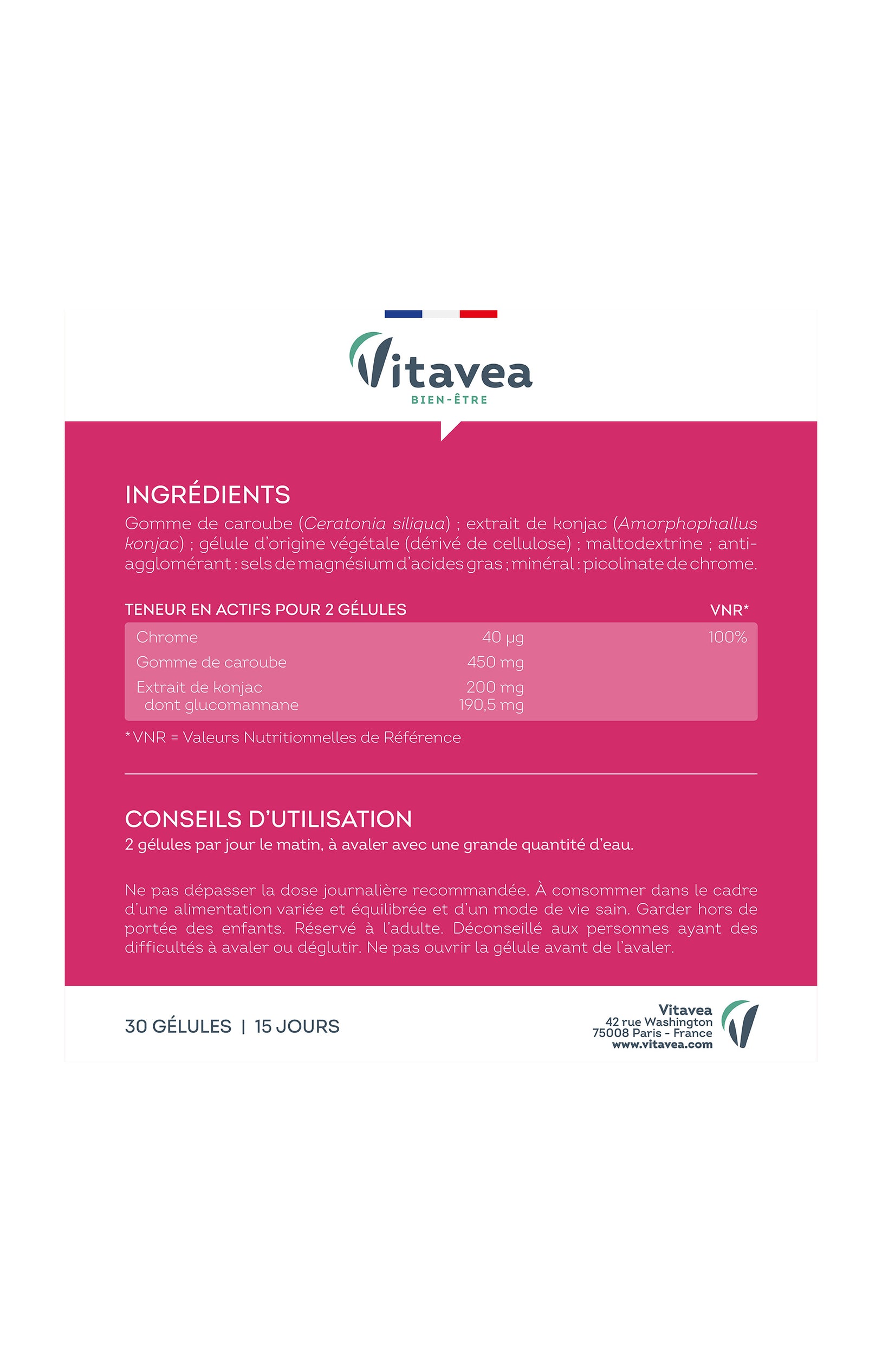 Cure coupe-faim - Caroub & konjac - 45 jours