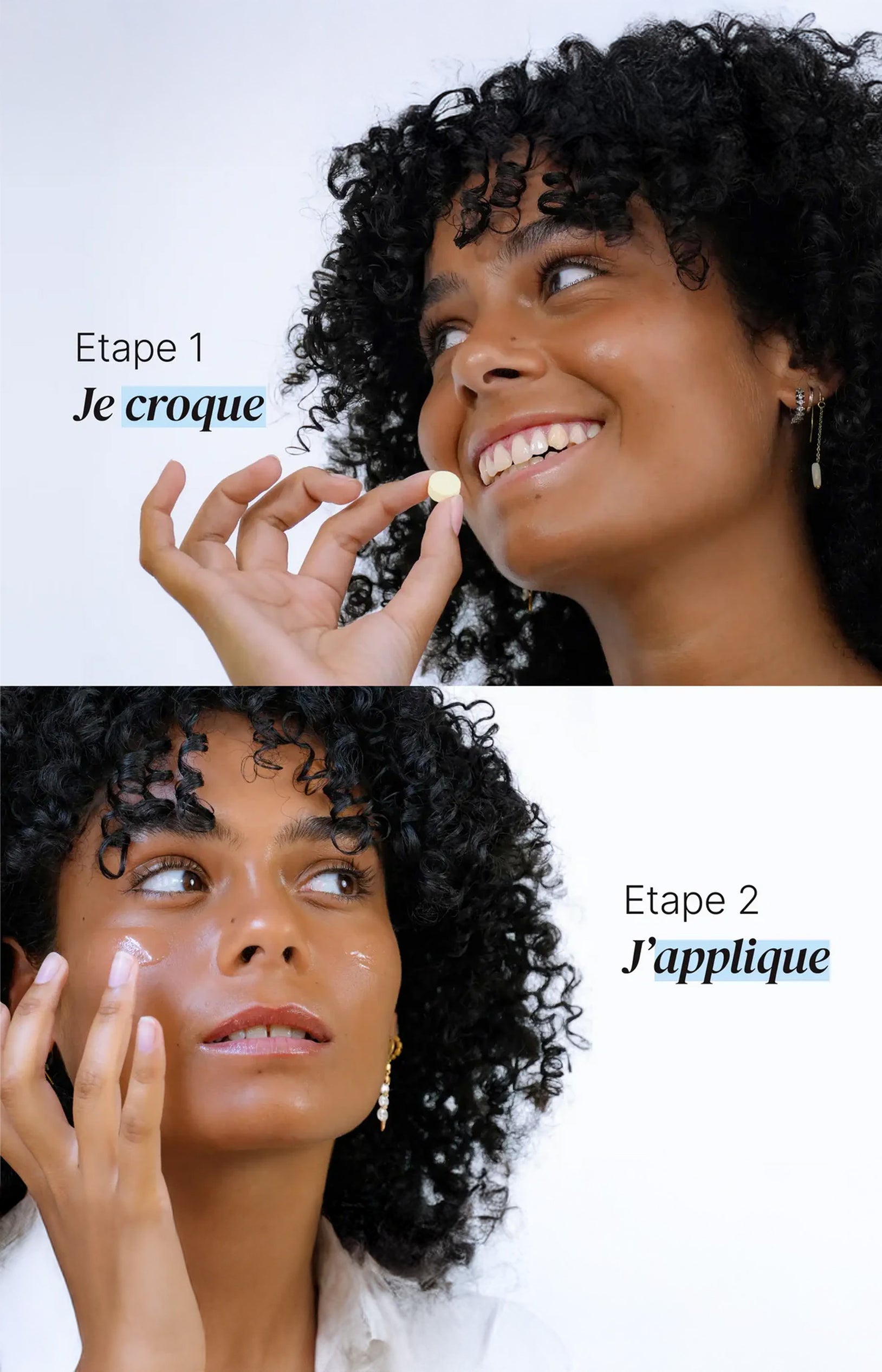 Comprimés à croquer & sérum hydratant - Acide hyaluronique & vitamine E