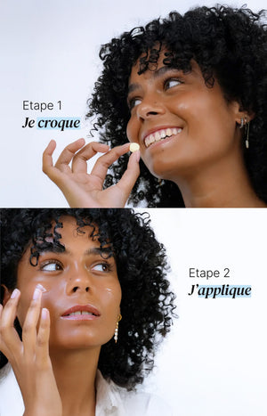 Comprimés à croquer & sérum hydratant - Acide hyaluronique & vitamine E