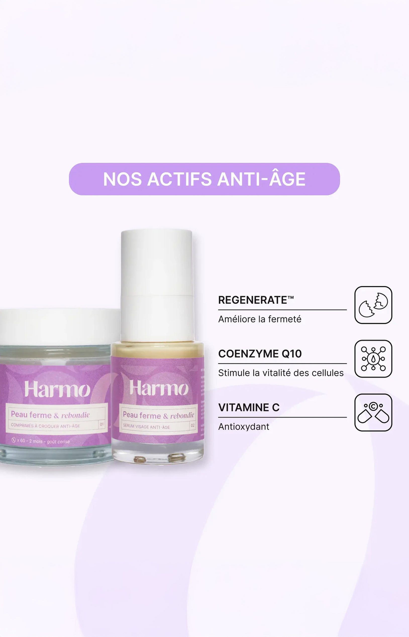 Comprimés à croquer & sérum anti-âge - Coenzyme Q10 & vitamine C