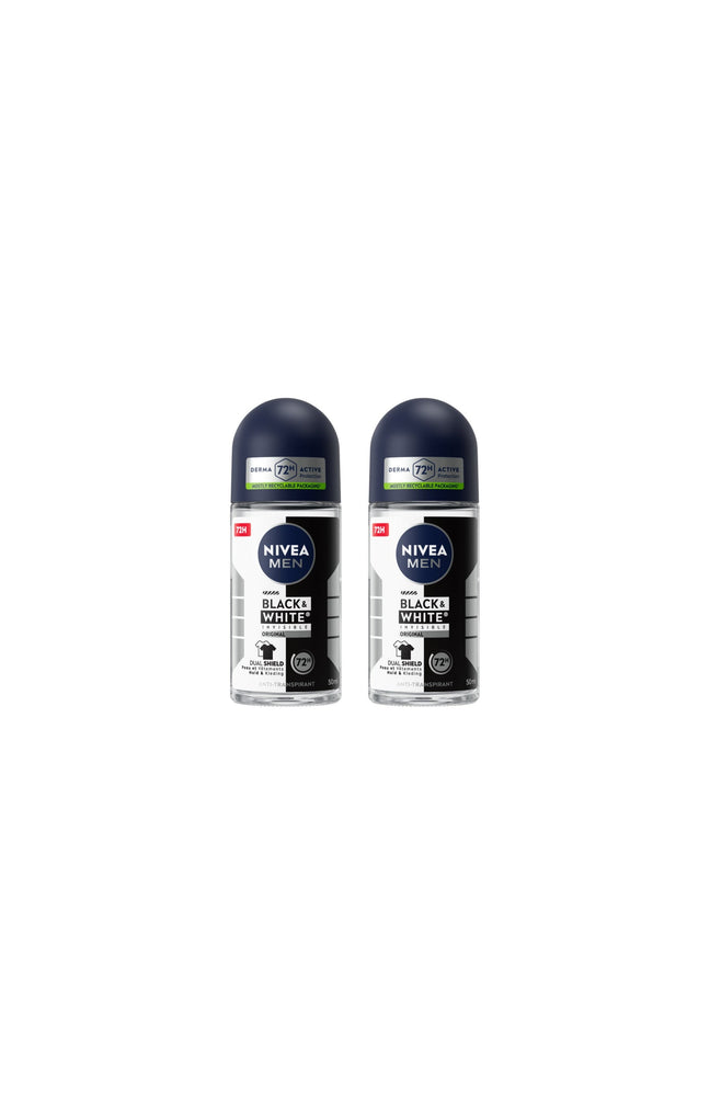 2 déodorants bille 72 h - Black & White - 50 ml
