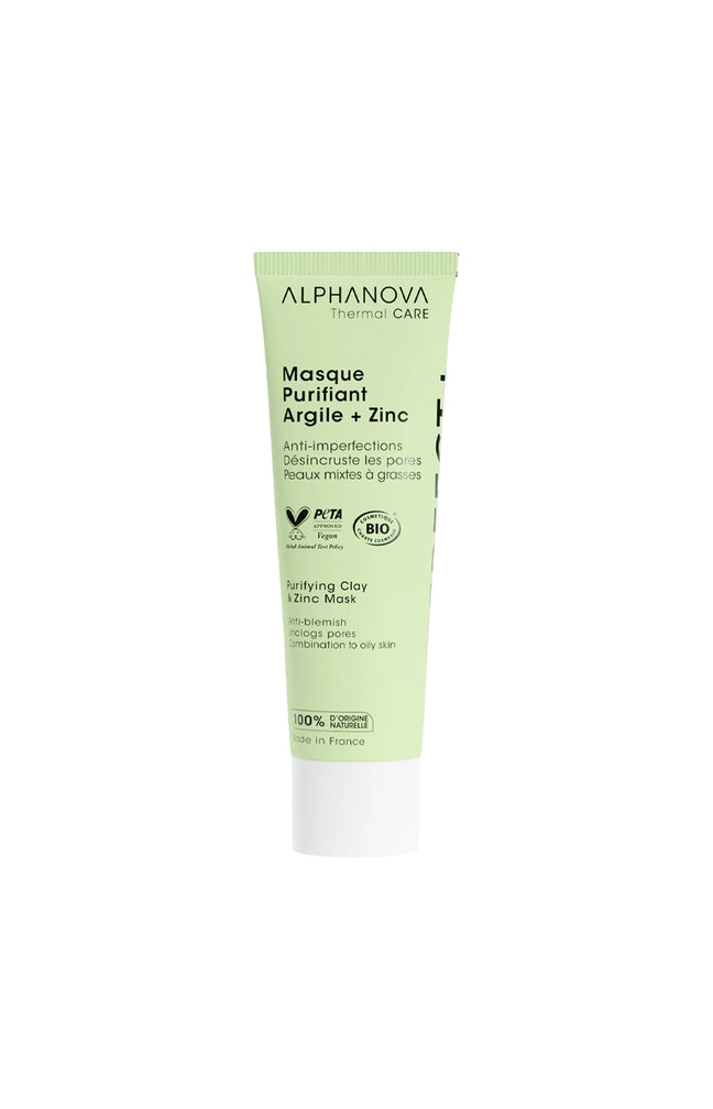 Masque purifiant anti-imperfections bio - Argile & zinc - Visage