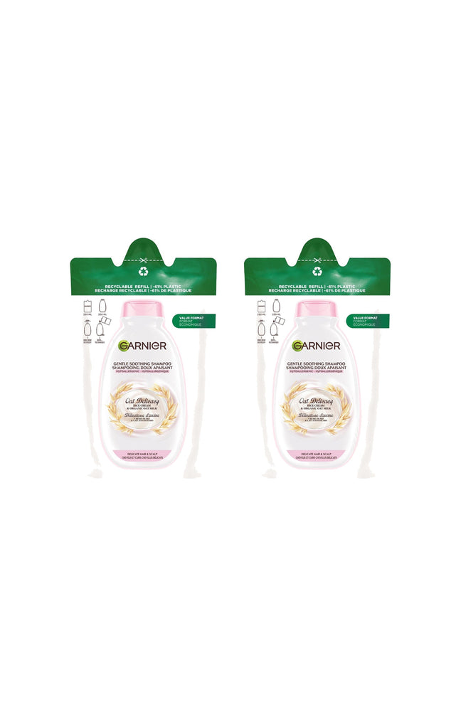 2 éco-recharges shampoing apaisant - Délicatesse d'avoine - 250 ml