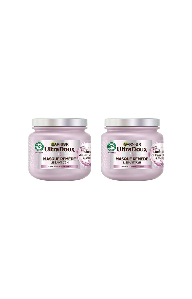 2 masques remède lissant 72h - Eau de riz & amidon - 340 ml