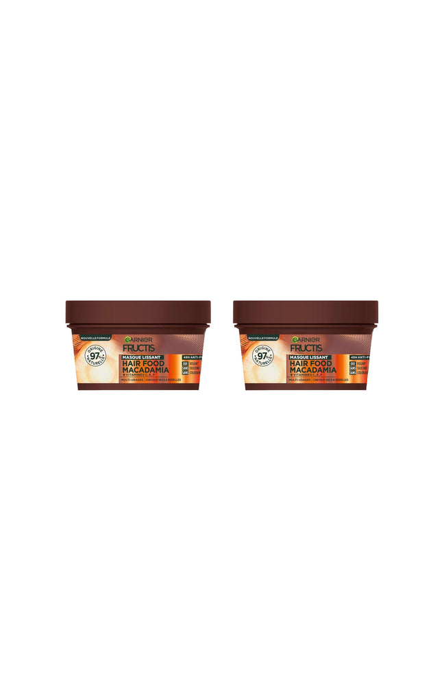 2 masques lissants - Hair Food Macadamia - 320 ml