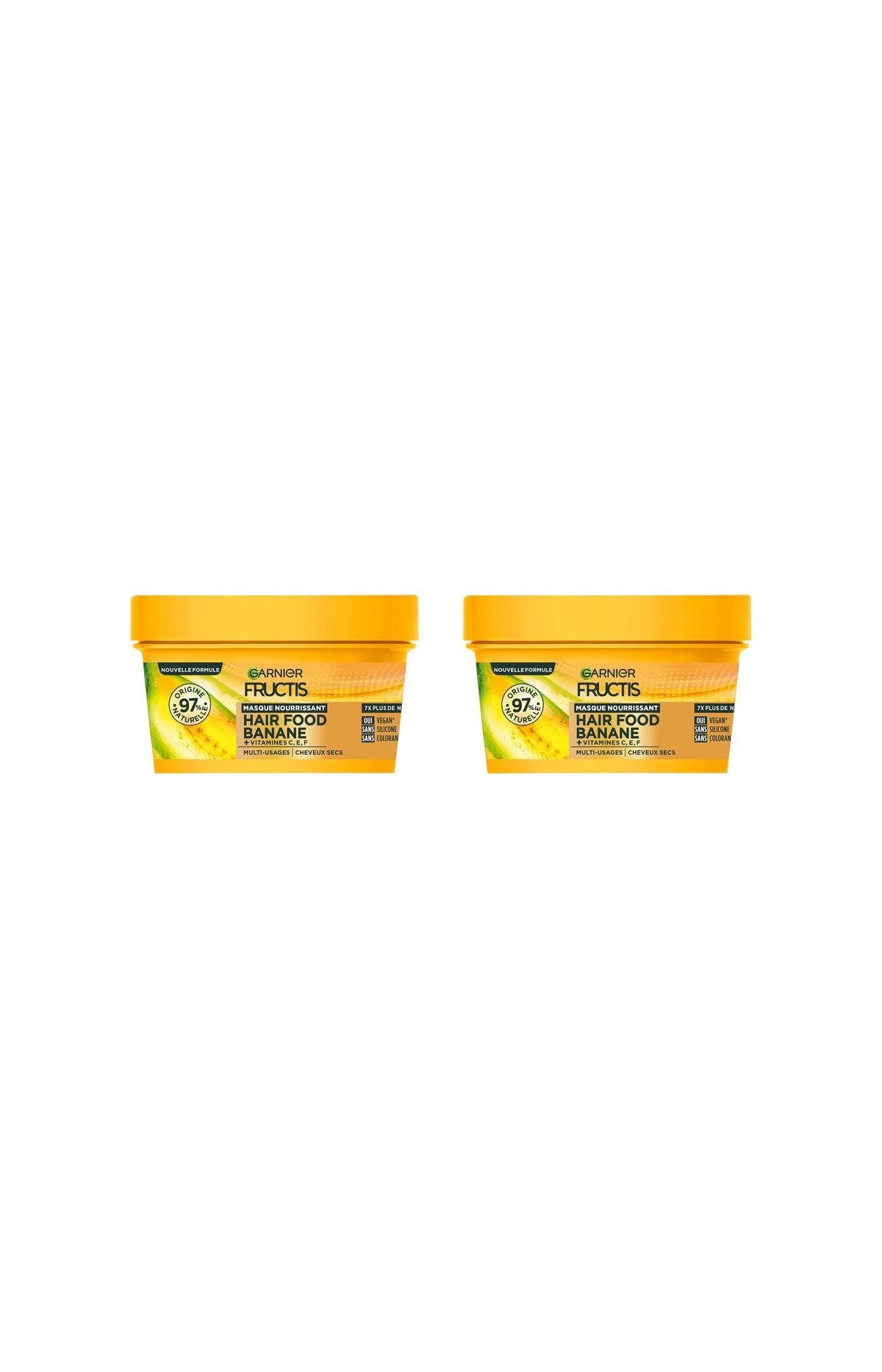2 masques nourrissants - Hair Food Banane - 320 ml