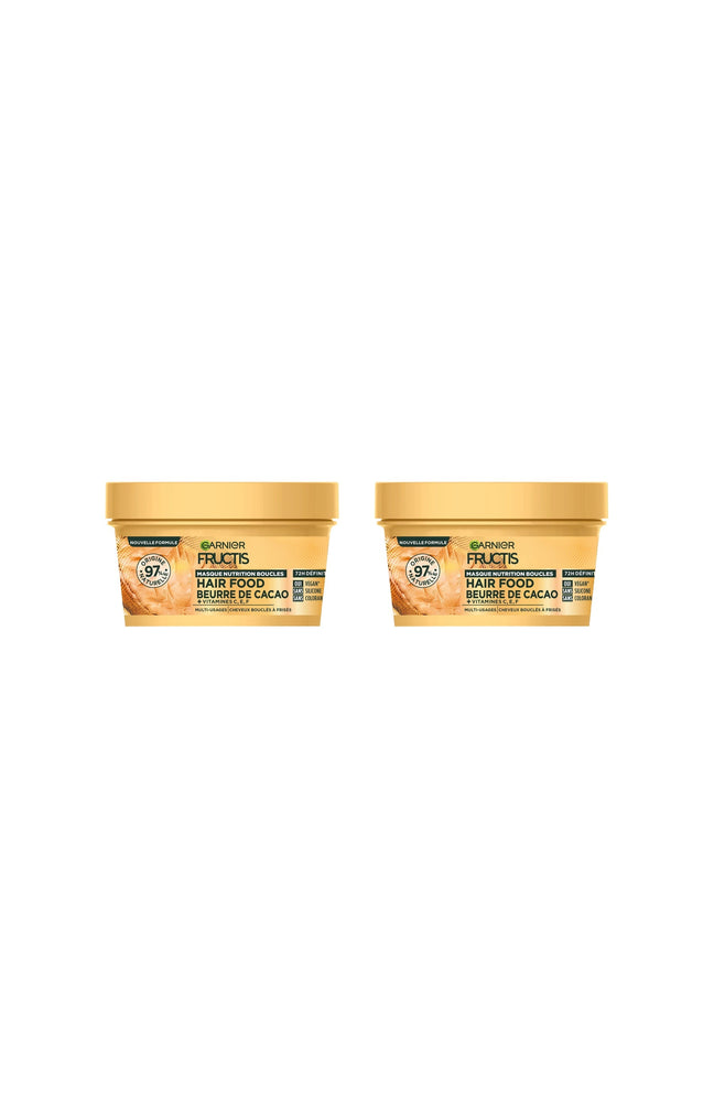2 masques nutrition boucles - Hair Food Beurre de Cacao - 320 ml
