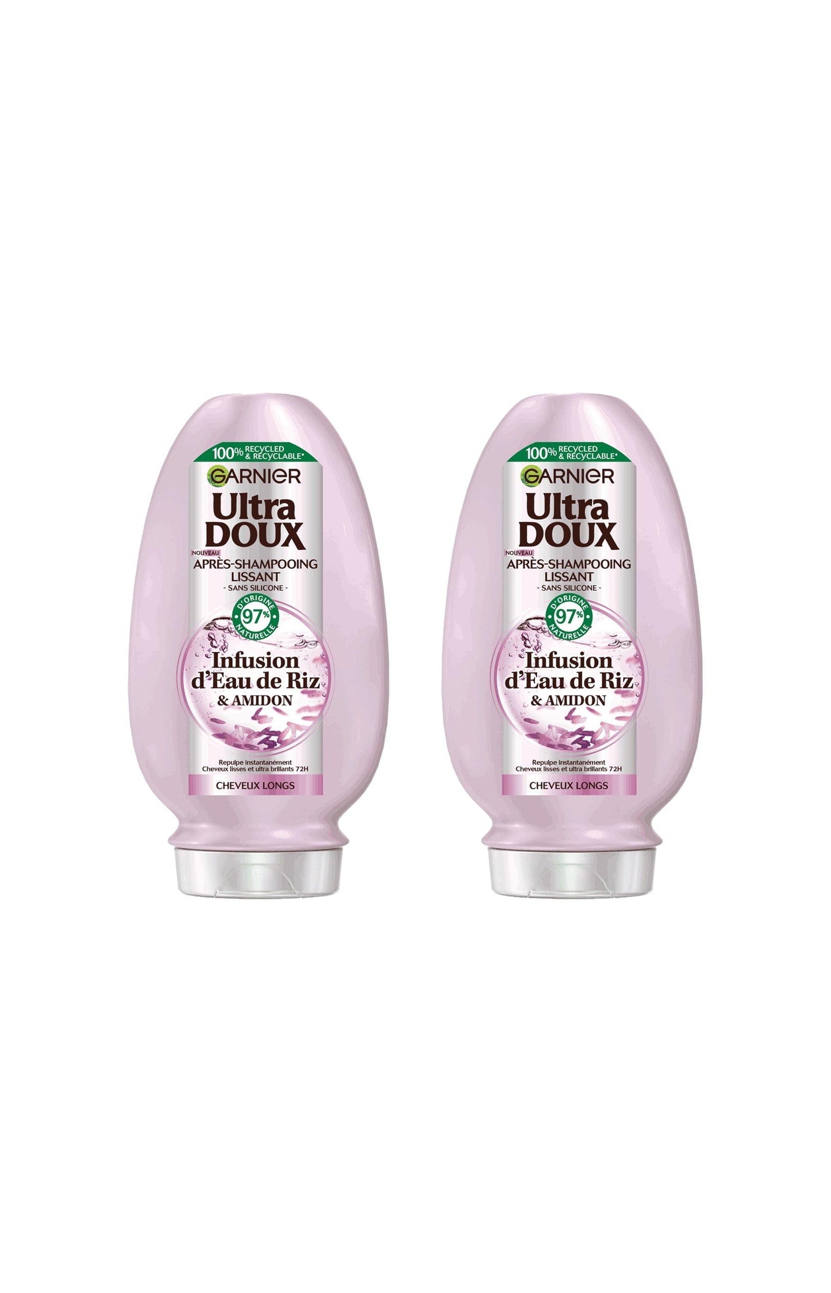 2 après-shampoings lissants - Eau de riz & amidon - 200 ml