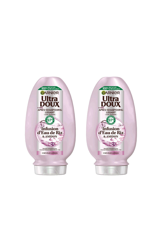 2 après-shampoings lissants - Eau de riz & amidon - 200 ml
