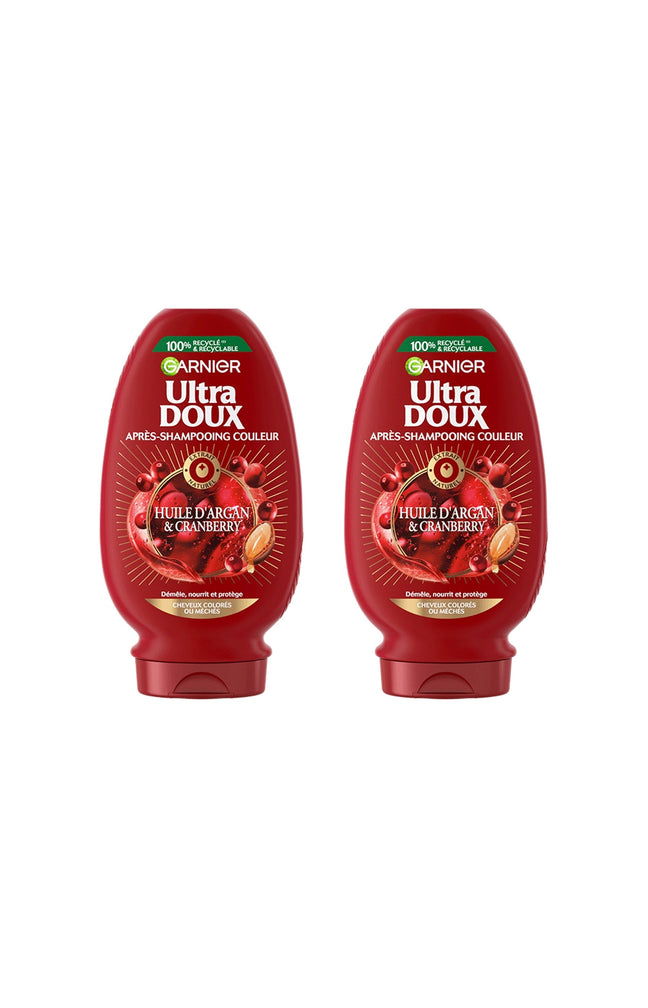 2 après-shampoings couleur - Huile d'argan & cranberry - 250 ml