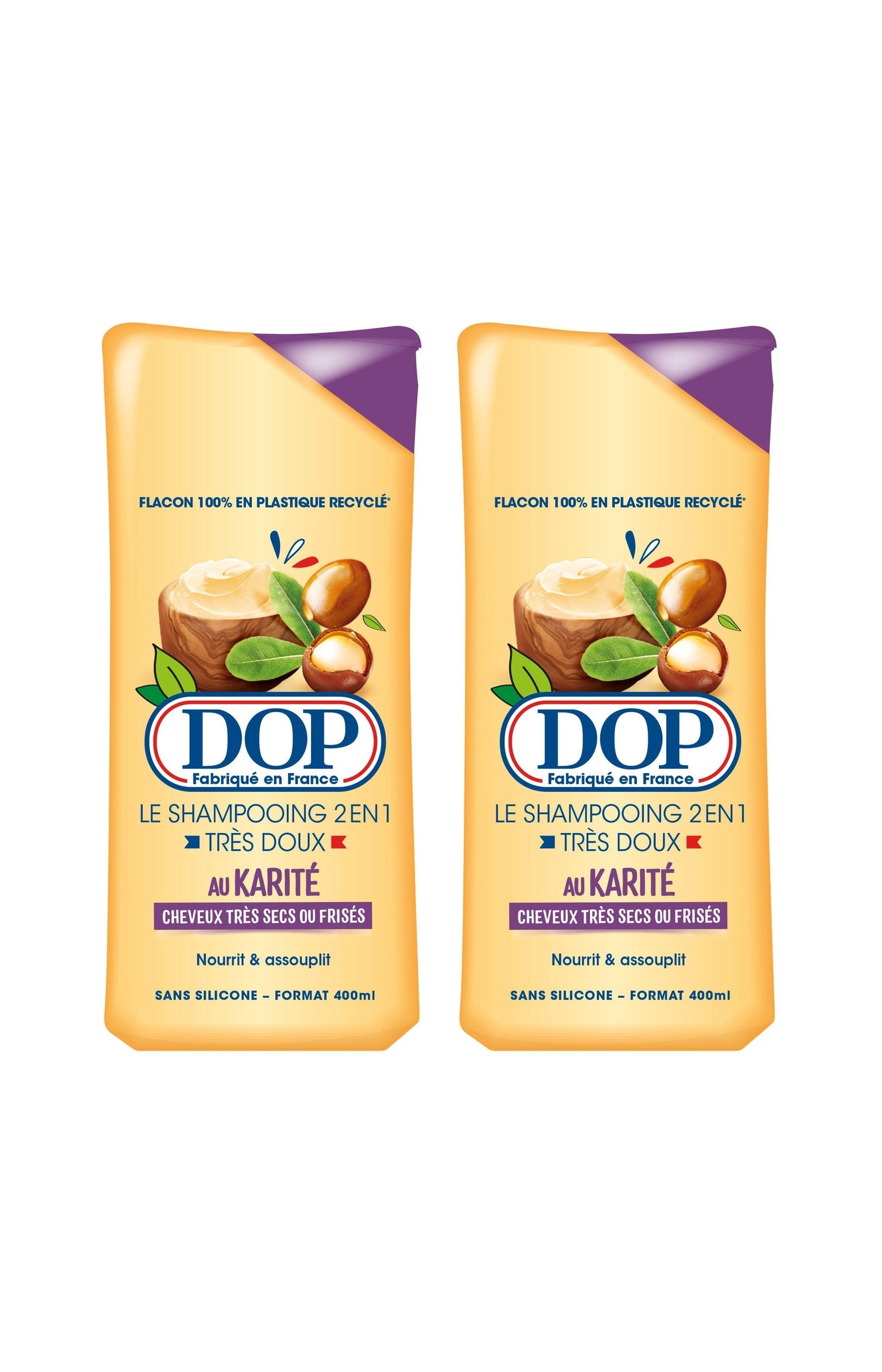 2 shampoings 2-en-1 - Karité - 500 ml