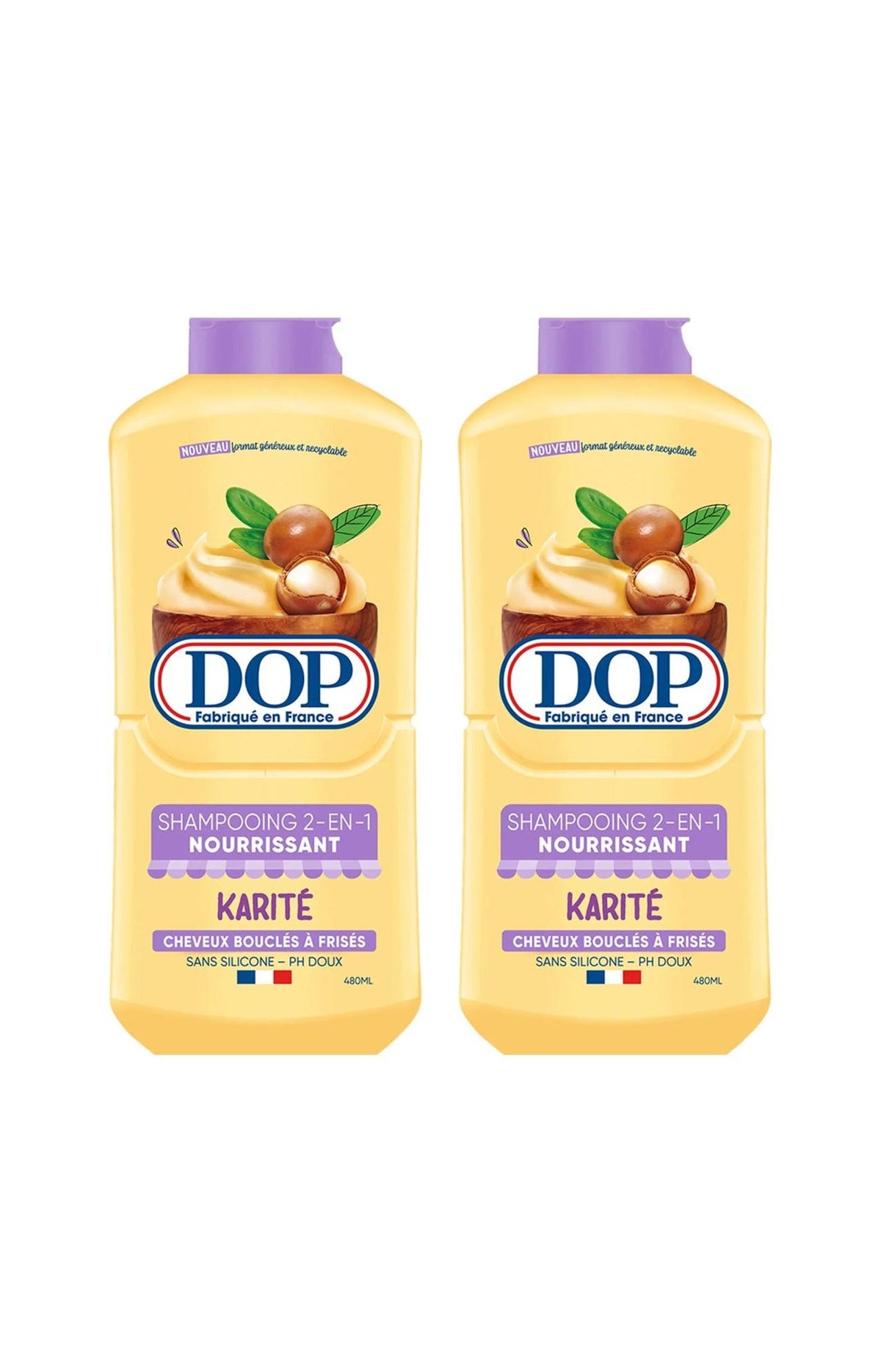 2 shampoings 2-en-1 - Karité - 480 ml