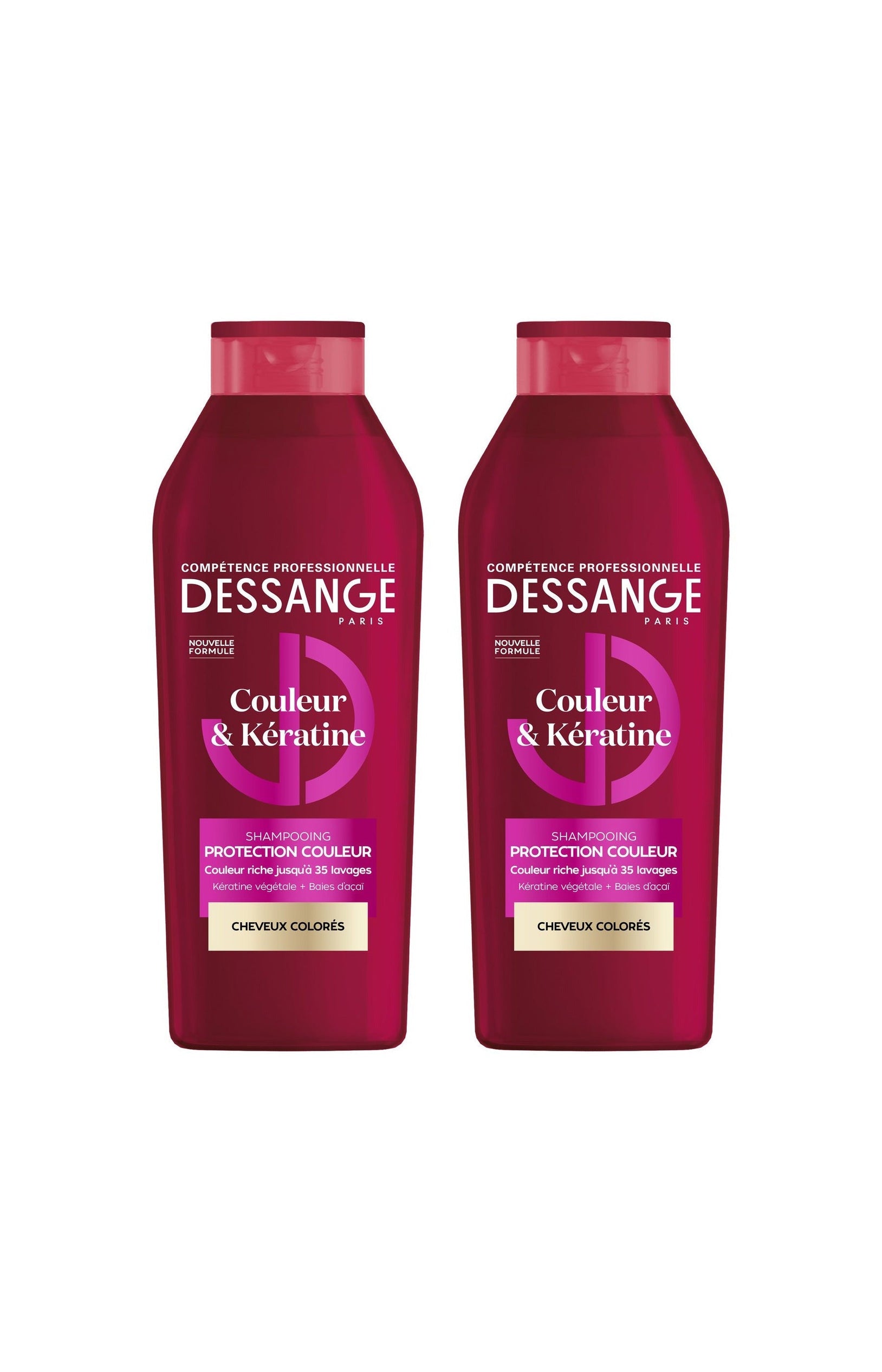 2 shampoings protection couleur - Couleur & Kératine - 280 ml