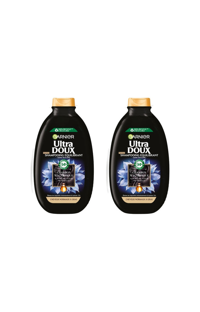 2 shampoings équilibrants - Charbon magnétique & huile de fleur de nigelle - 600 ml