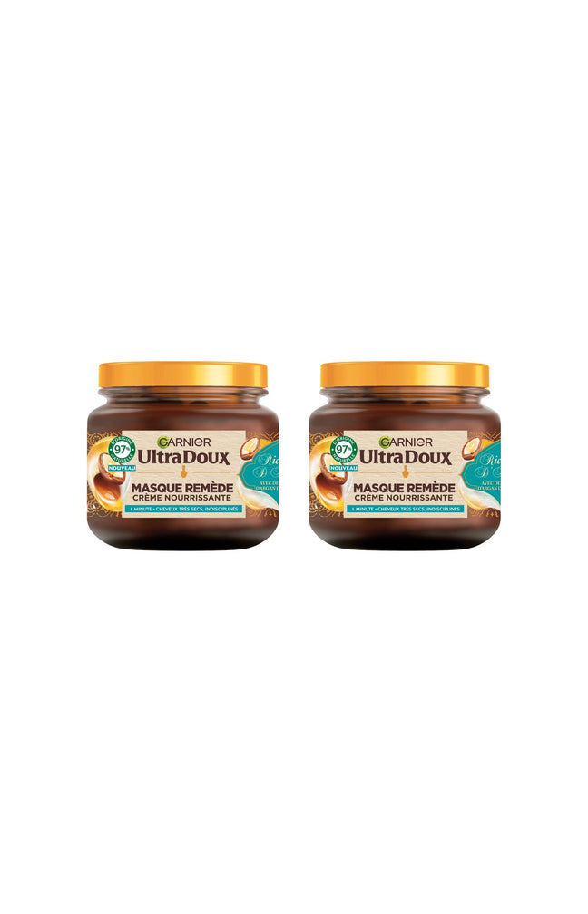 2 masques crème nourrissante - Cheveux très secs, indisciplinés - 340 ml