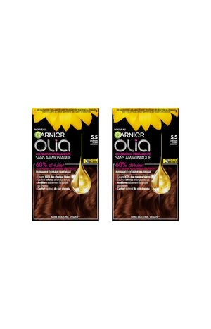 Kits colorations permanentes - 5.5 clair acajou - x 2