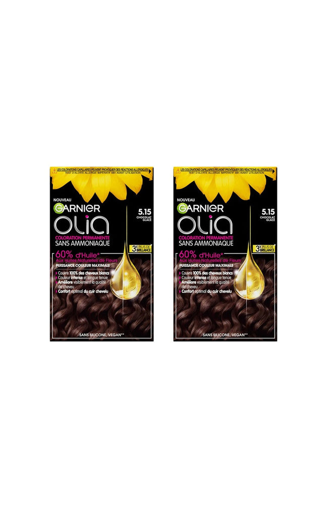 2 kits colorations permanentes - 5.15 chocolat glacé