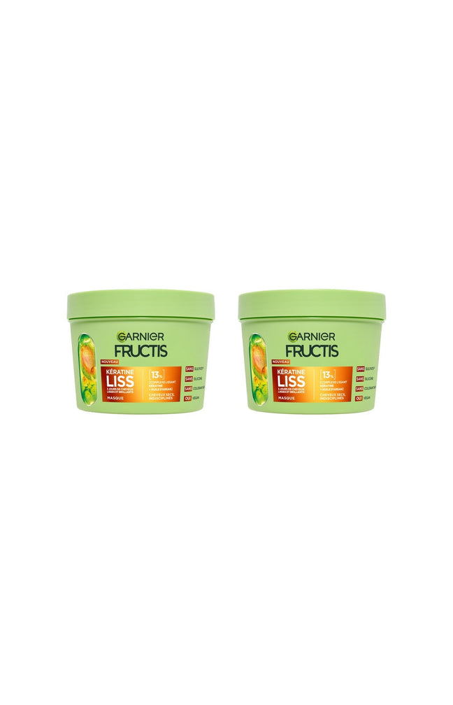 2 masques lissants - Kératine - Fructis - 370 ml