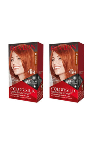 2 colorations permanentes - Colorsilk - 45 Auburn Clair