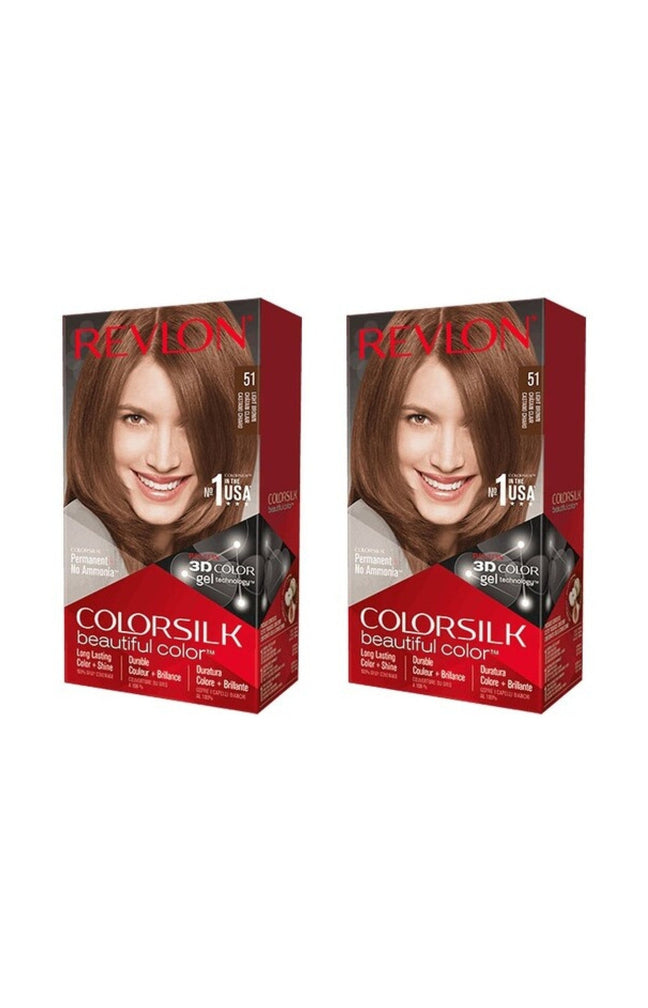 2 colorations permanentes - Colorsilk - 51 Châtain Clair