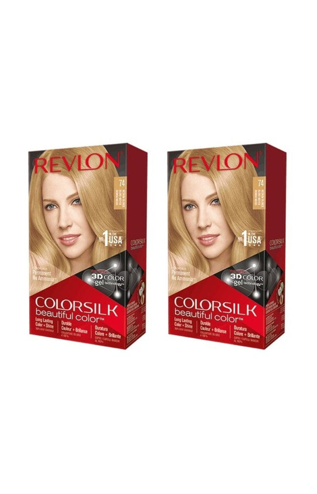 2 colorations permanentes - Colorsilk - 74 Blond Moyen