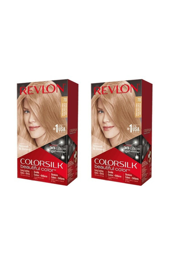 2 colorations permanentes - Colorsilk - 70 Blond Cendré Moyen