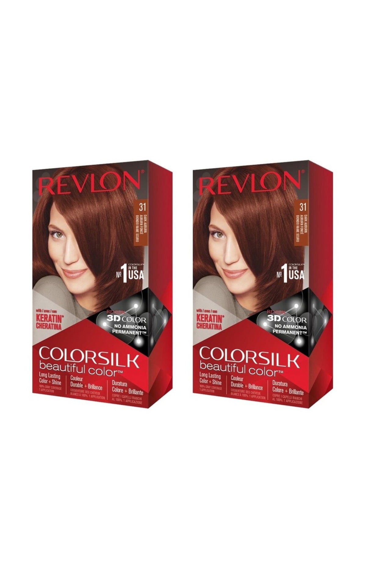 2 colorations permanentes - Colorsilk - 31 Auburn Foncé