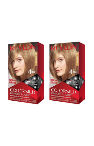 2 colorations permanentes - Colorsilk - 61 Blond Foncé