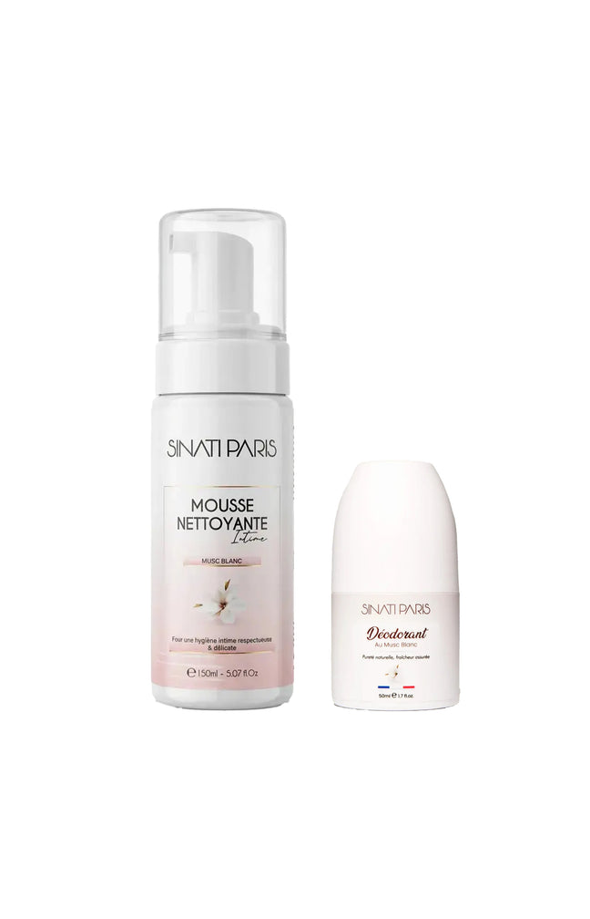 Mousse intime nettoyante & déodorant - Musc Blanc - Corps