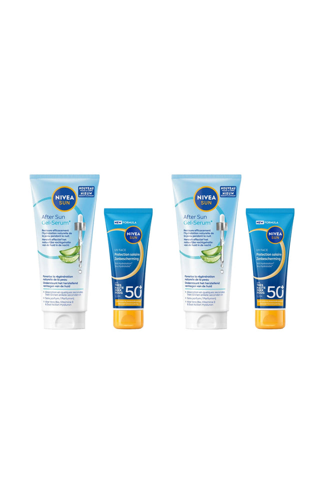 Crème solaire SPF50 & sérum gel après-soleil