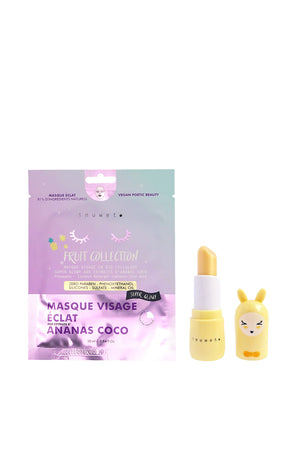 Masque éclat & baume à lèvres - Ananas & coco - Visage