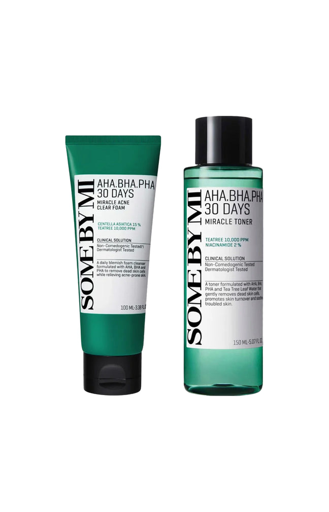 Lotion tonique & mousse nettoyante - AHA & BHA