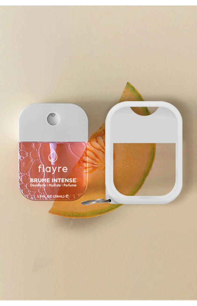 Spray désinfectant mains & étui blanc - Melon sorbet