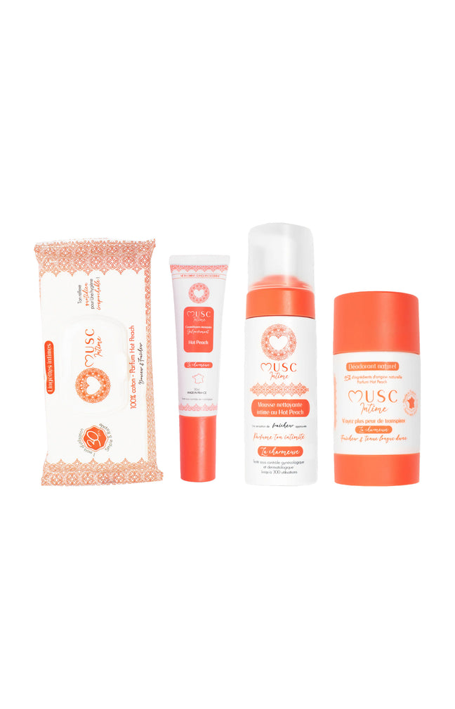 Routine intime - La Charmeuse - Hot Peach - 4 produits